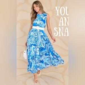 Red Dress Boutique Blue Paisley Maxi Dress